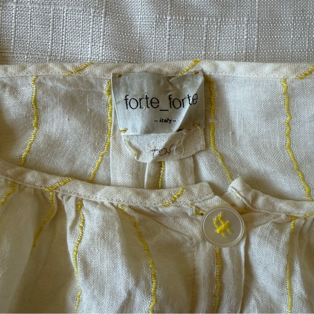 Forte Forte striped linen crop top large - Picture 2 of 6